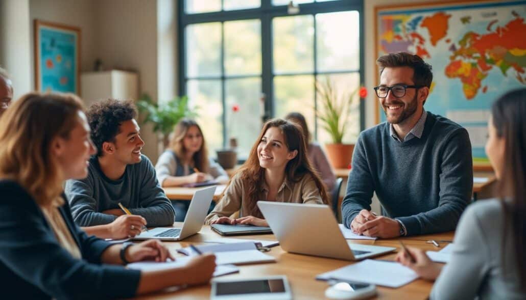 descubre los beneficios de tomar clases de francés presenciales: una enseñanza efectiva y personalizada que te ayudará a dominar el idioma rápidamente. mejora tu fluidez y confianza con atención individualizada y un enfoque práctico.